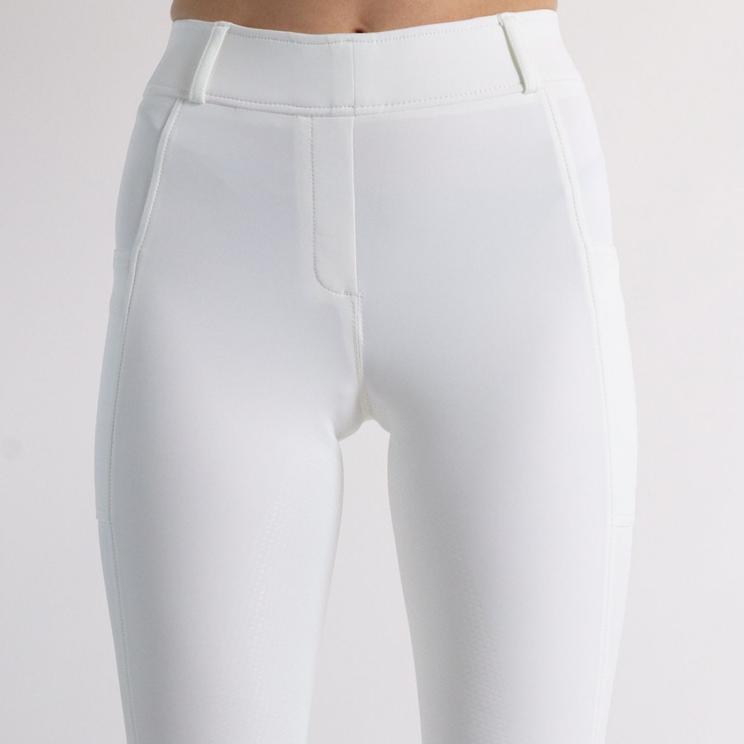 Montar MoMeadow Mesh Summer Full Grip Riding Tights #colour_white