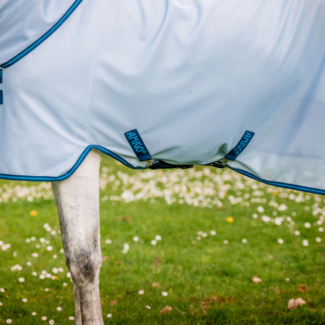 Horseware Ireland Amigo Bug Rug #colour_azure-blue-navy-electric-blue