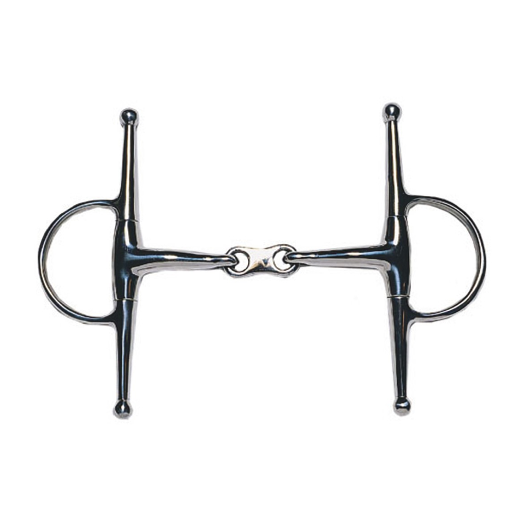 JP Korsteel Stainless Steel French Link Full Cheek Snaffle Bit