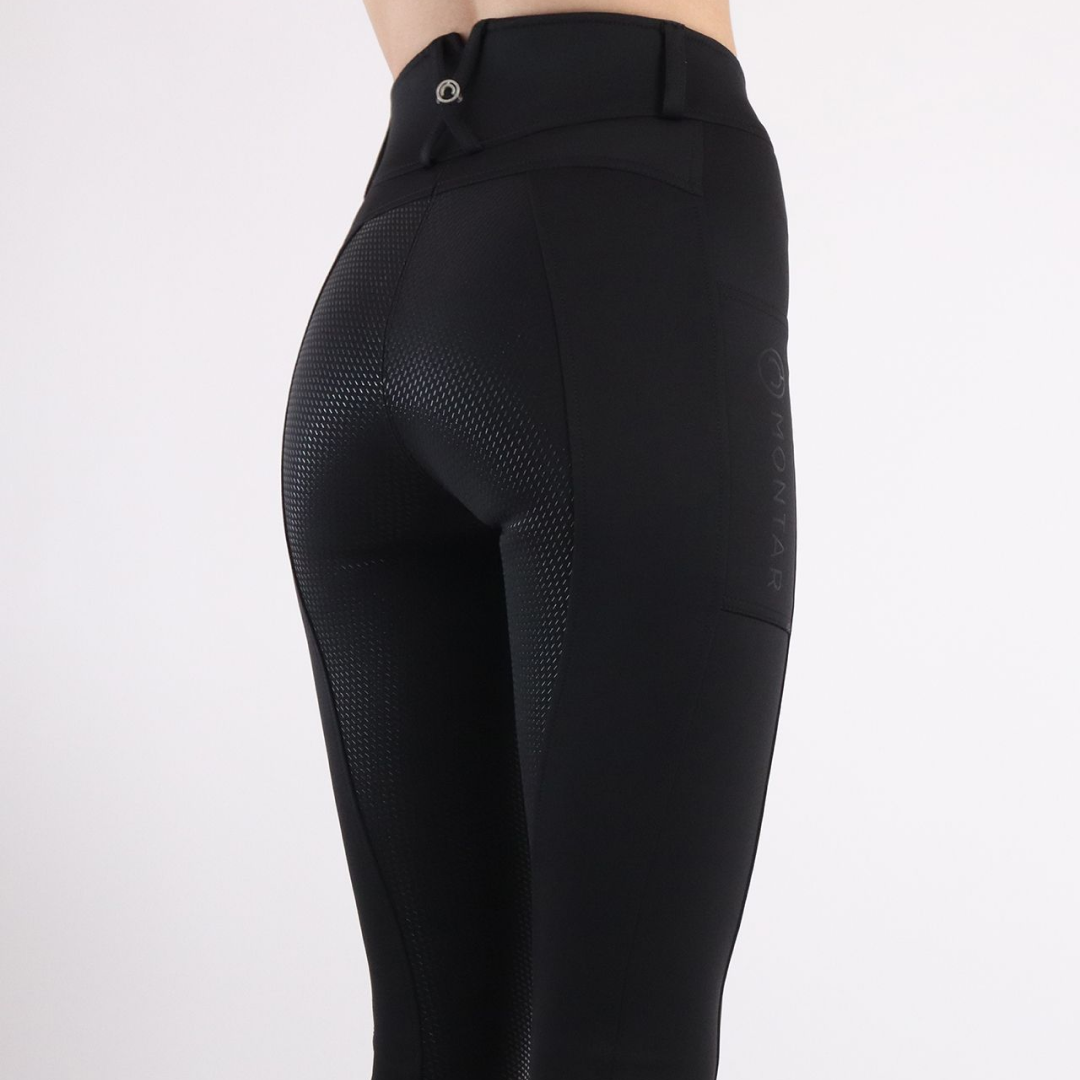 Montar MoMeadow Mesh Summer Full Grip Riding Tights #colour_black