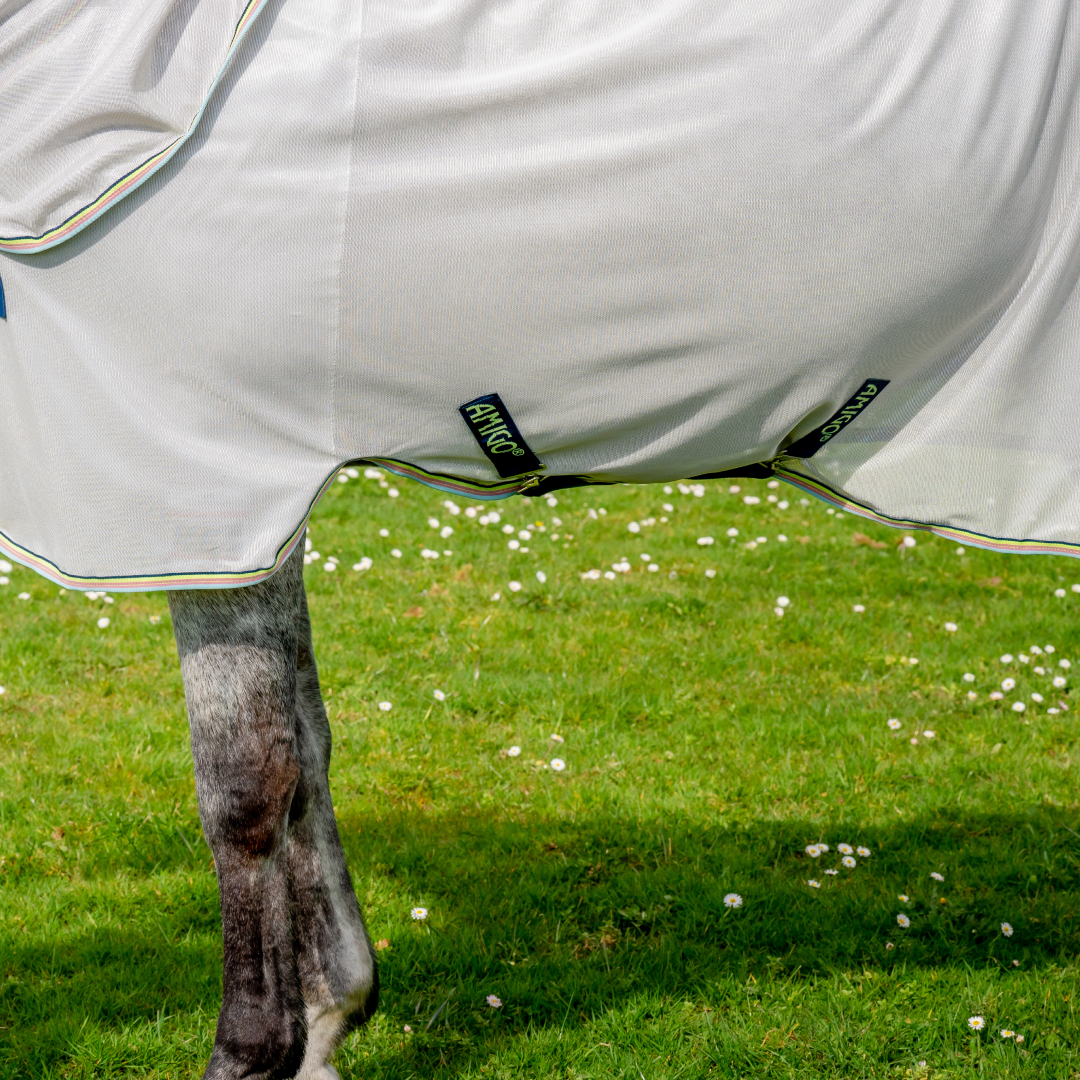 Horseware Ireland Amigo Bug Rug #colour_lunar-rock-navy-lime