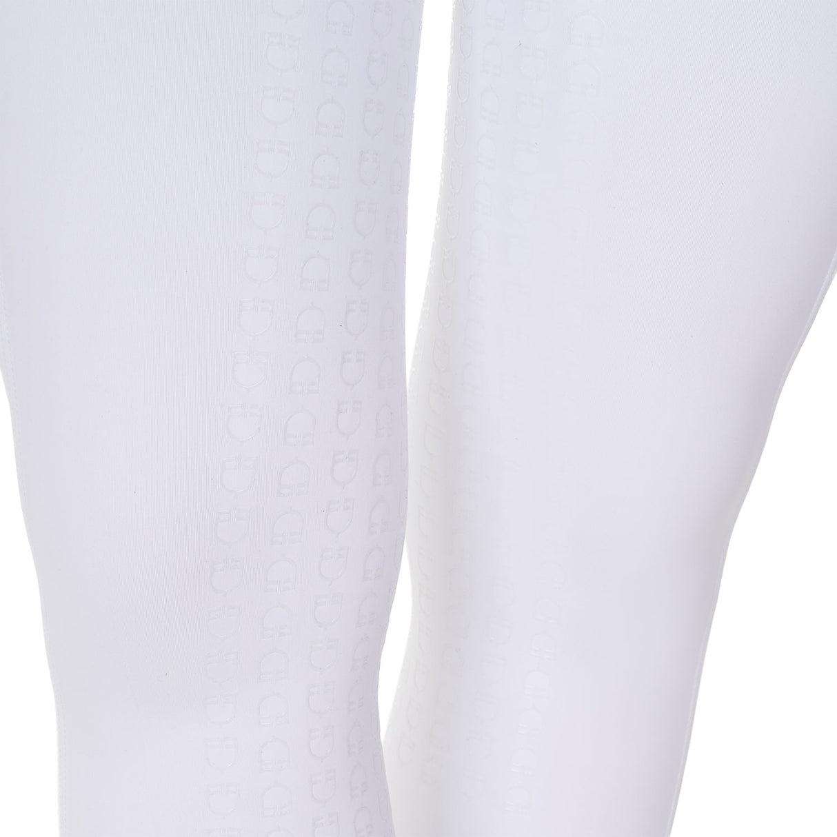 Equestro Women's Slim Fit Full Grip Leggings Equestro X Fise #colour_white