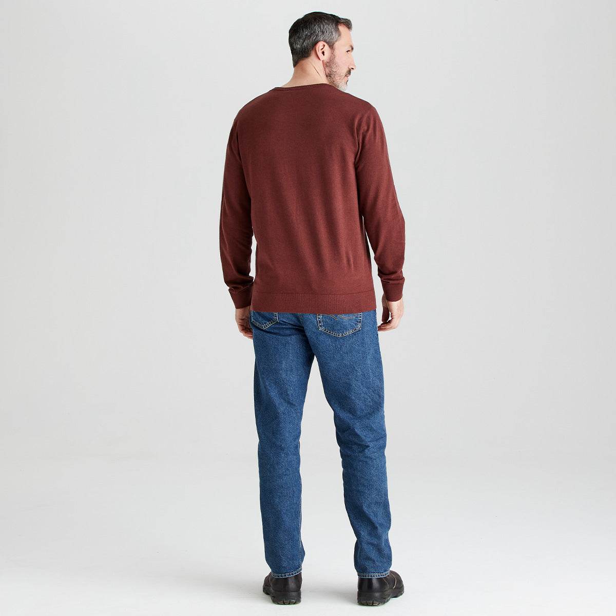 Men's Hartland Crew Knit - Oxblood