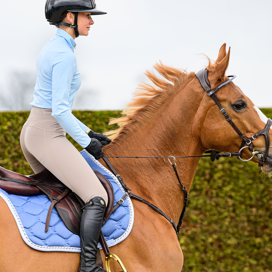 PS of Sweden Dove Blue Signature Jump Saddle Pad #colour_dove-blue