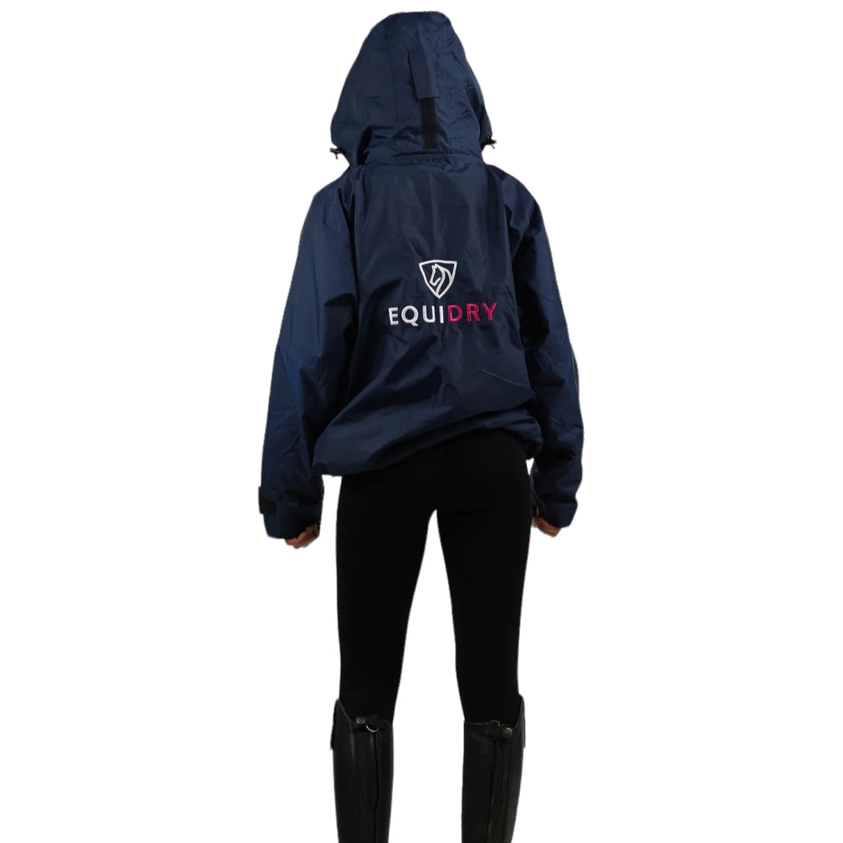 EQUIDRY Children's Thin Fleece Shortie #colour_navy-raspberry