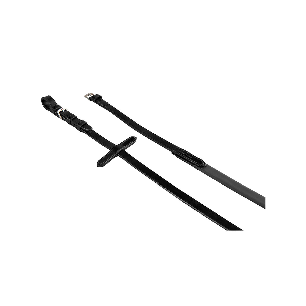 Equestro Reins In Leather And Smooth Rubber