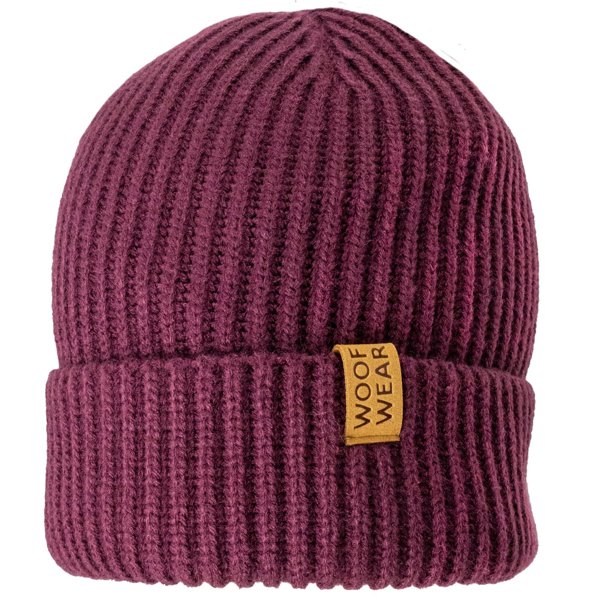 Woof Wear Ribbed Beanie #colour_plum