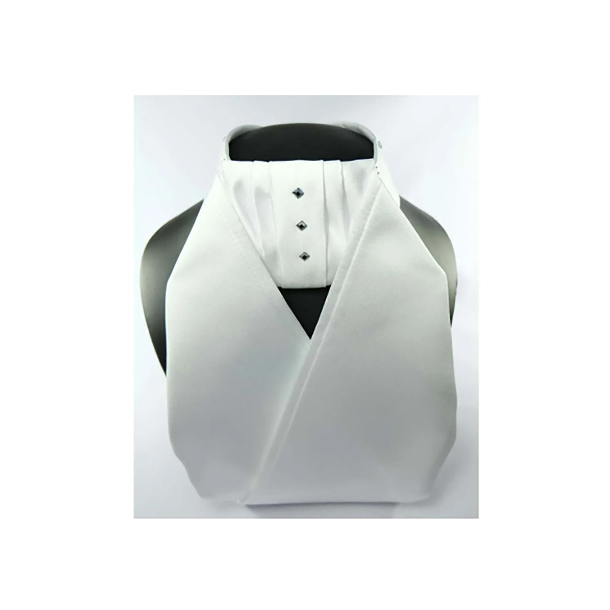 Showquest Tied Chique Stock with Diamond Crystals White