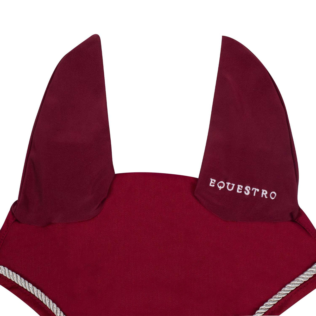 Equestro Fly Veil In Cotton With Central Logo #colour_burgundy