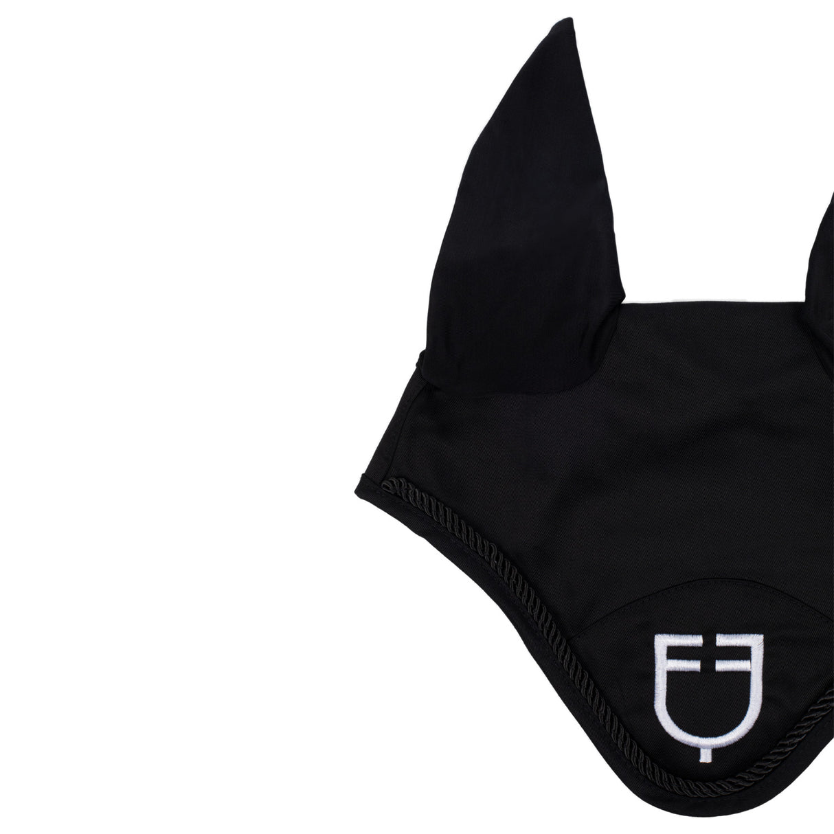 Equestro Fly Veil In Cotton With Central Logo #colour_black