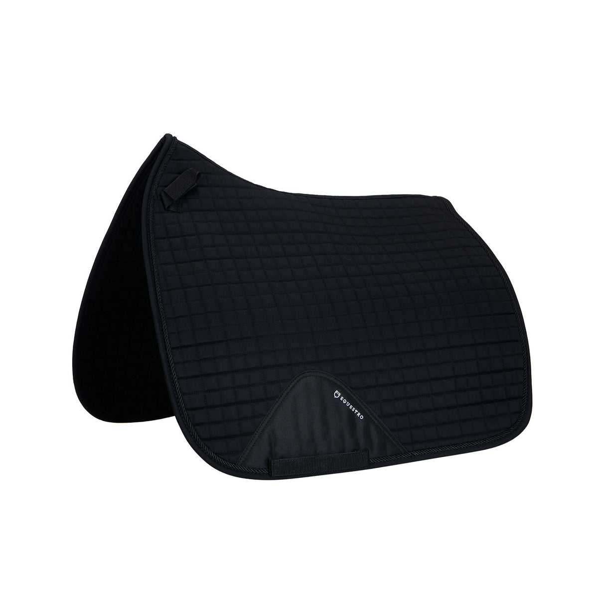 Equestro Dressage Shaped Cotton Saddle Pad #colour_black