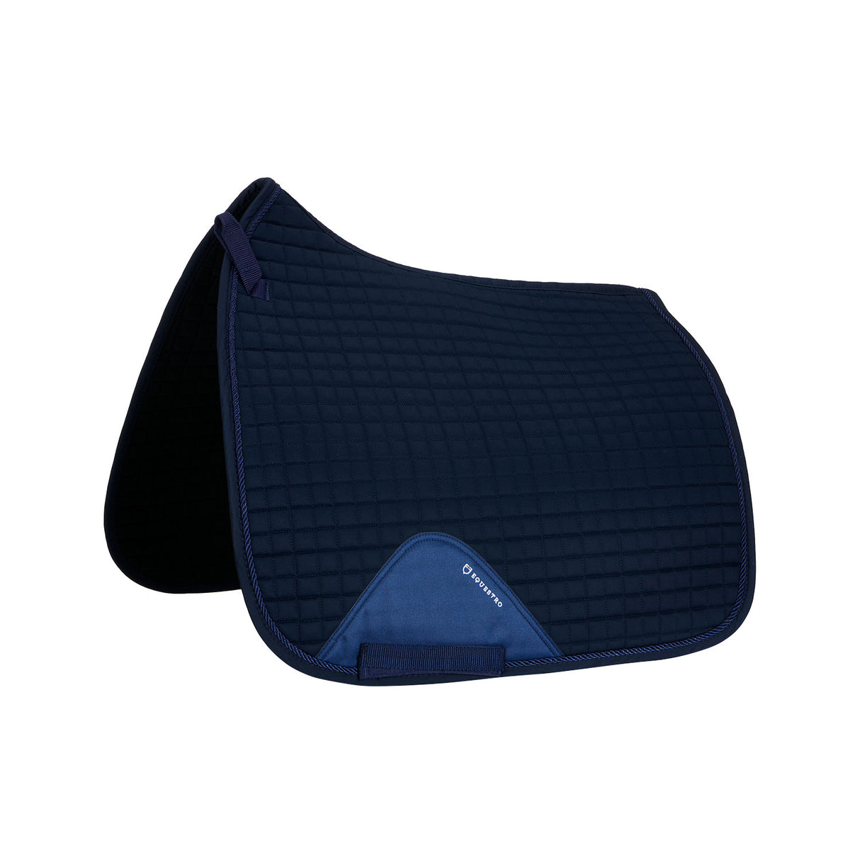 Equestro Dressage Shaped Cotton Saddle Pad #colour_blue