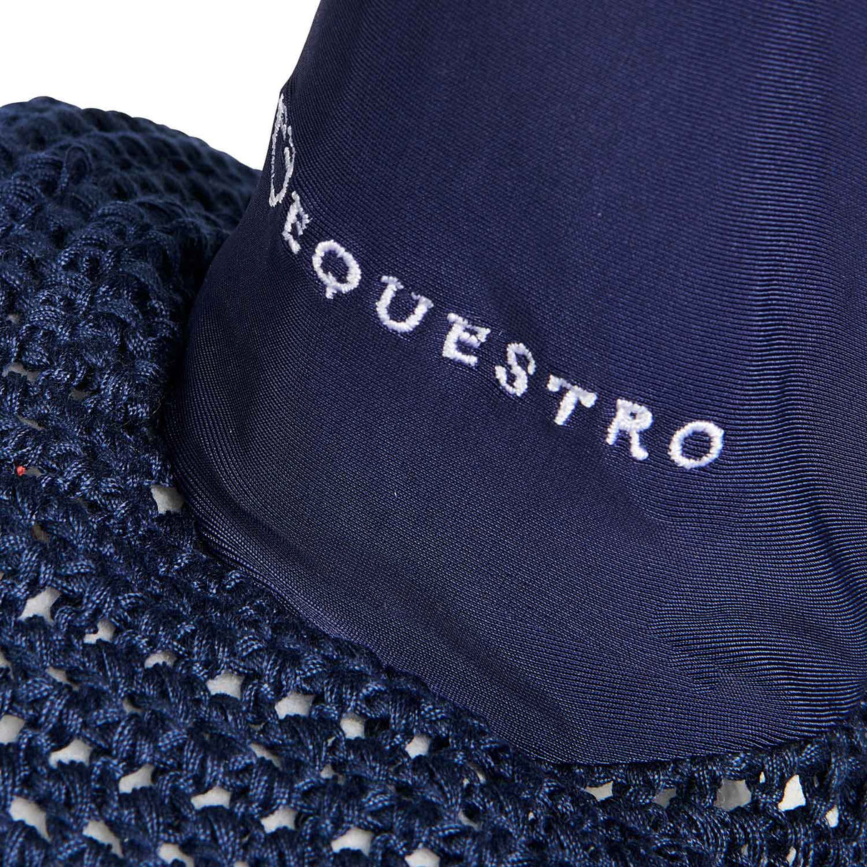 Equestro Knitted Fly Veil With Cordura Fabric #colour_blue