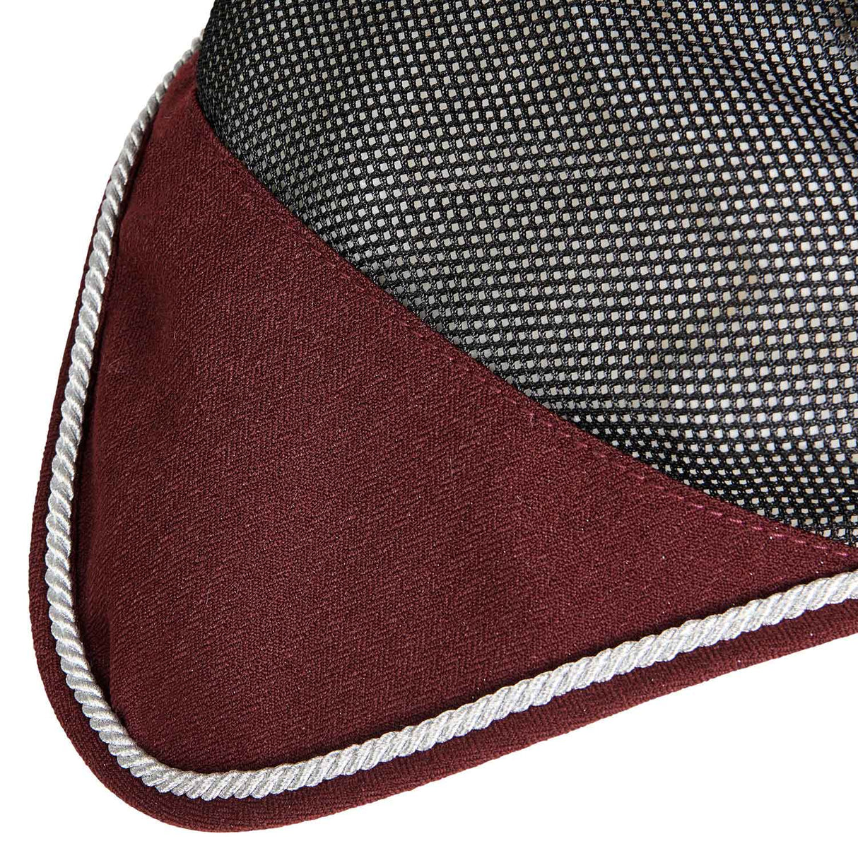 Equestro Cotton Fly Veil And Perforated Mesh Fabric #colour_burgundy