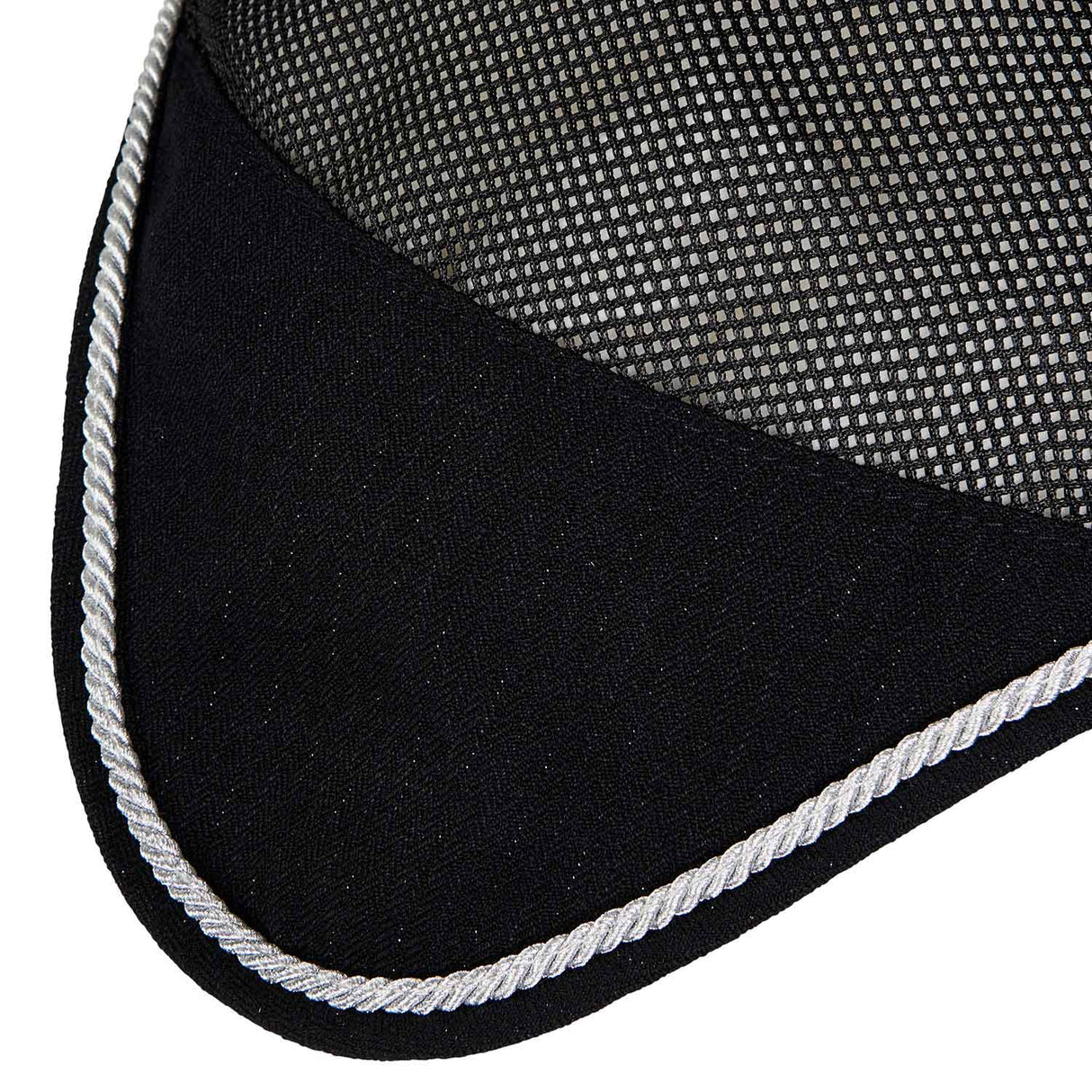 Equestro Cotton Fly Veil And Perforated Mesh Fabric #colour_black
