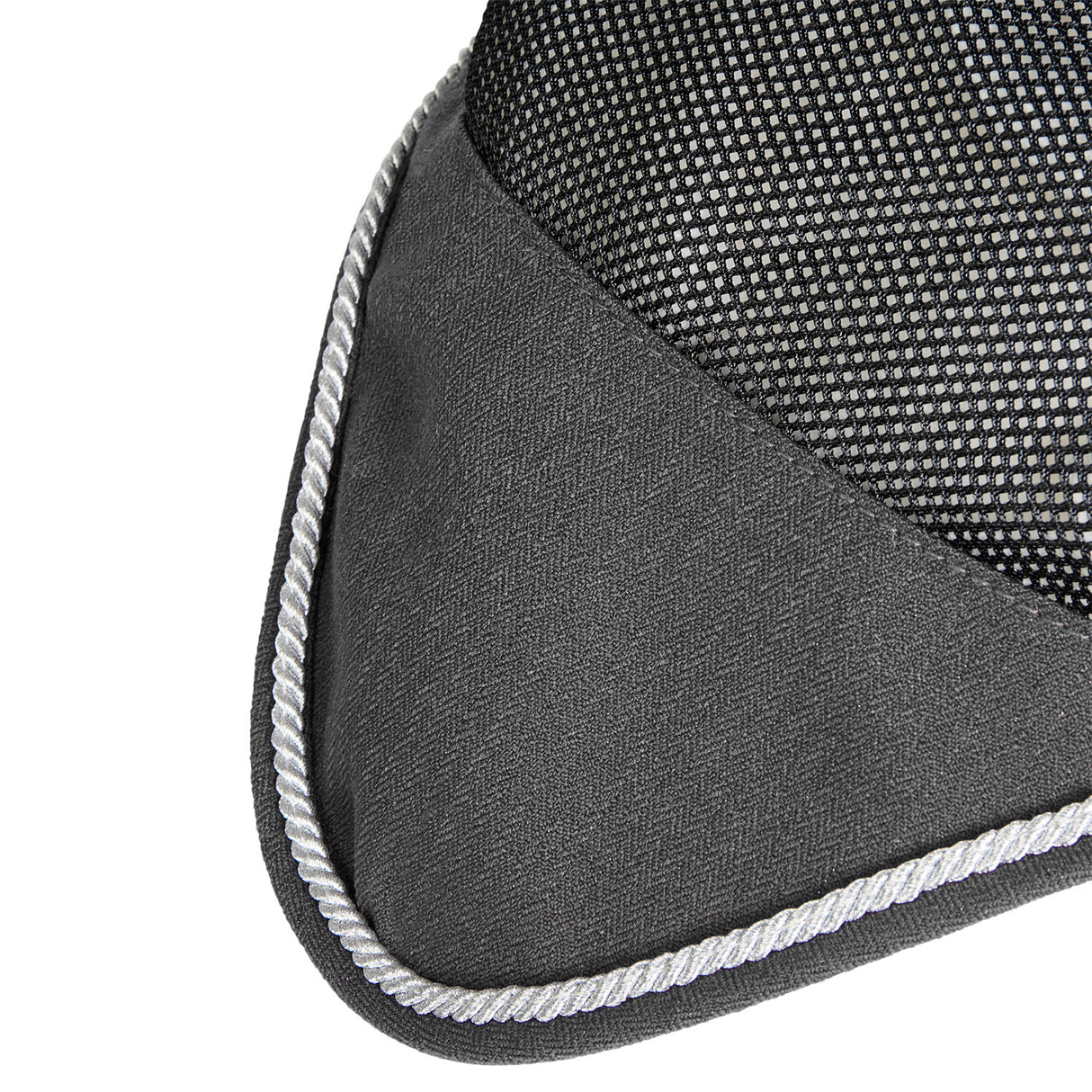 Equestro Cotton Fly Veil And Perforated Mesh Fabric #colour_grey