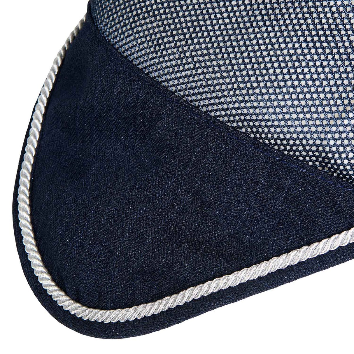 Equestro Cotton Fly Veil And Perforated Mesh Fabric #colour_blue