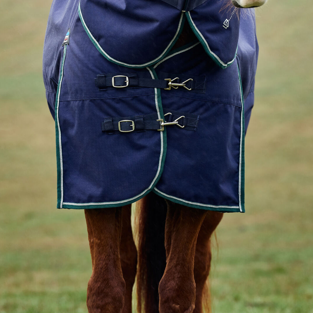 Weatherbeeta Comfitec Plus Dynamic 100G Detach-A-Neck Turnout #colour_navy-forest-green