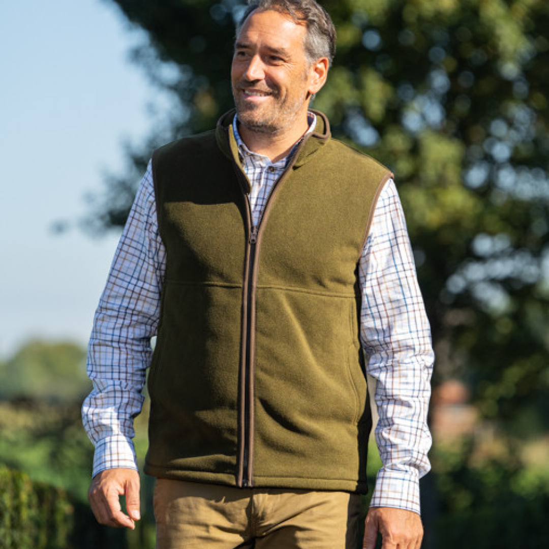 Baleno Harvey Mens Fleece Bodywarmer #colour_olive