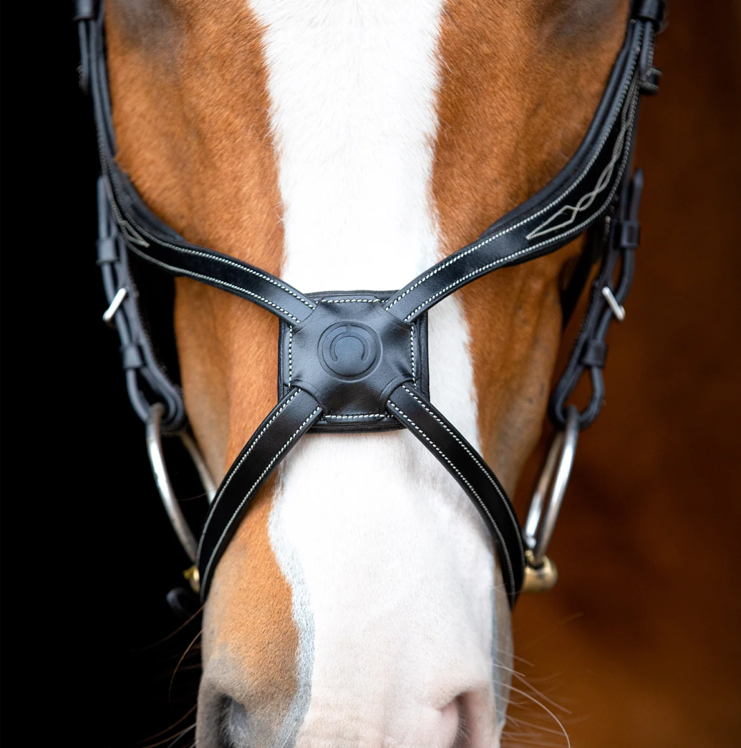 Montar Lyon Fig-8 Organic Tanned Noseband #colour_black