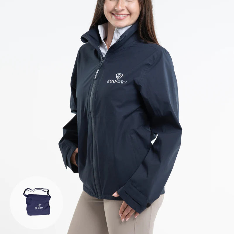 EQUIDRY Women's Nimbus Pack Away Jacket #colour_navy