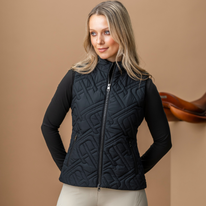 Alessandro Albanese Neve Monogram Quilted Gilet #colour_core-black