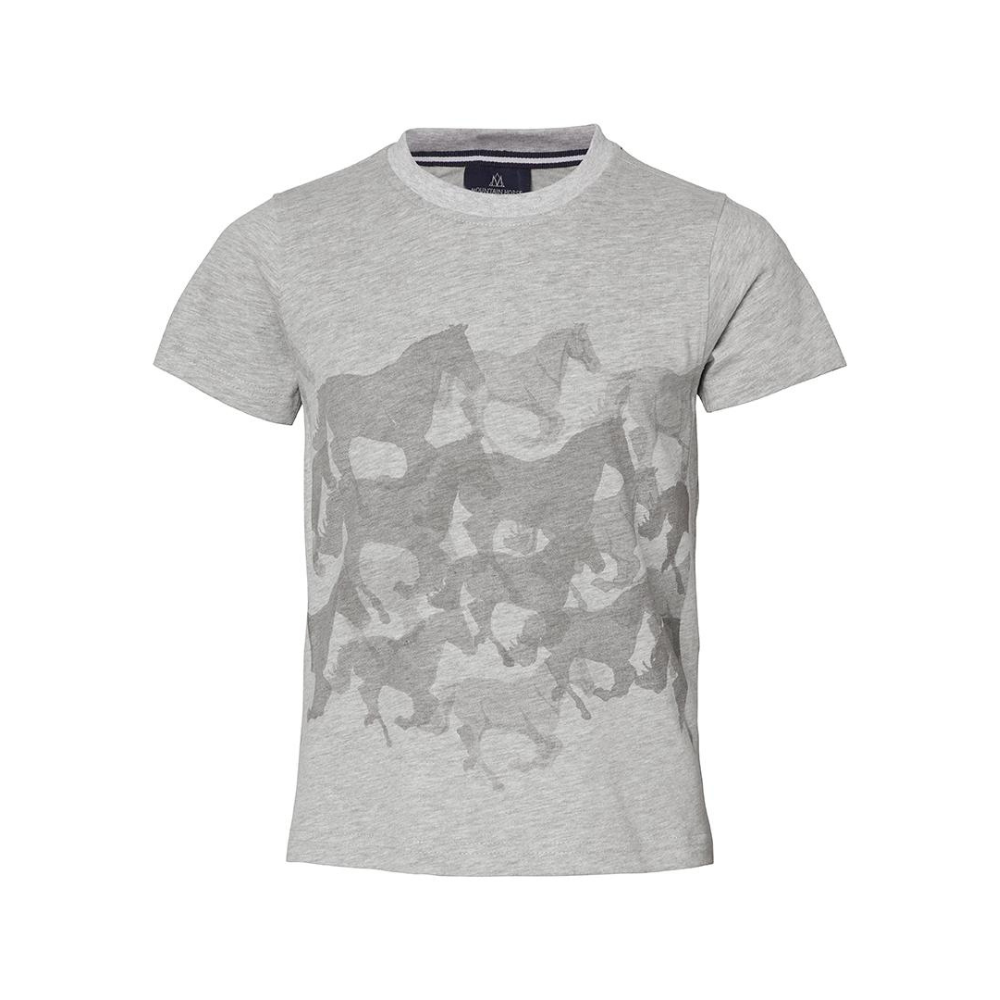 Mountain Horse Children's Running Horse Tee #colour_grey-melange