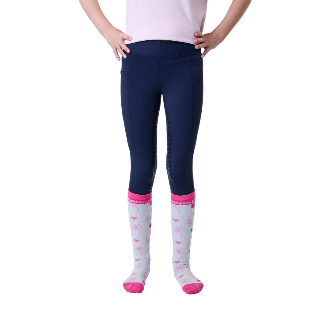 Horseware Ireland Children's Riding Tights #colour_core-navy