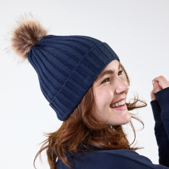 Horseware Ireland Aura Knitted Hat #colour_core-navy