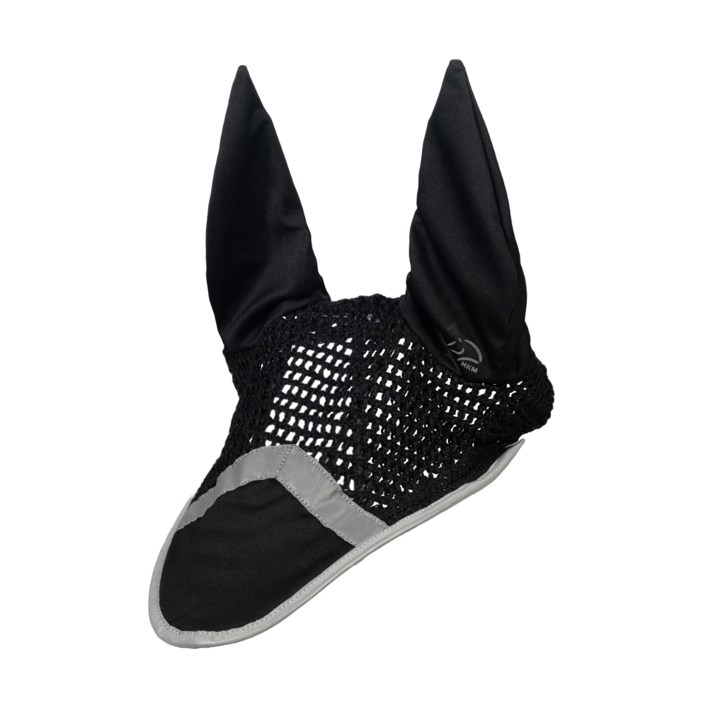 HKM Ear Bonnet -Reflective- #colour_black-silver