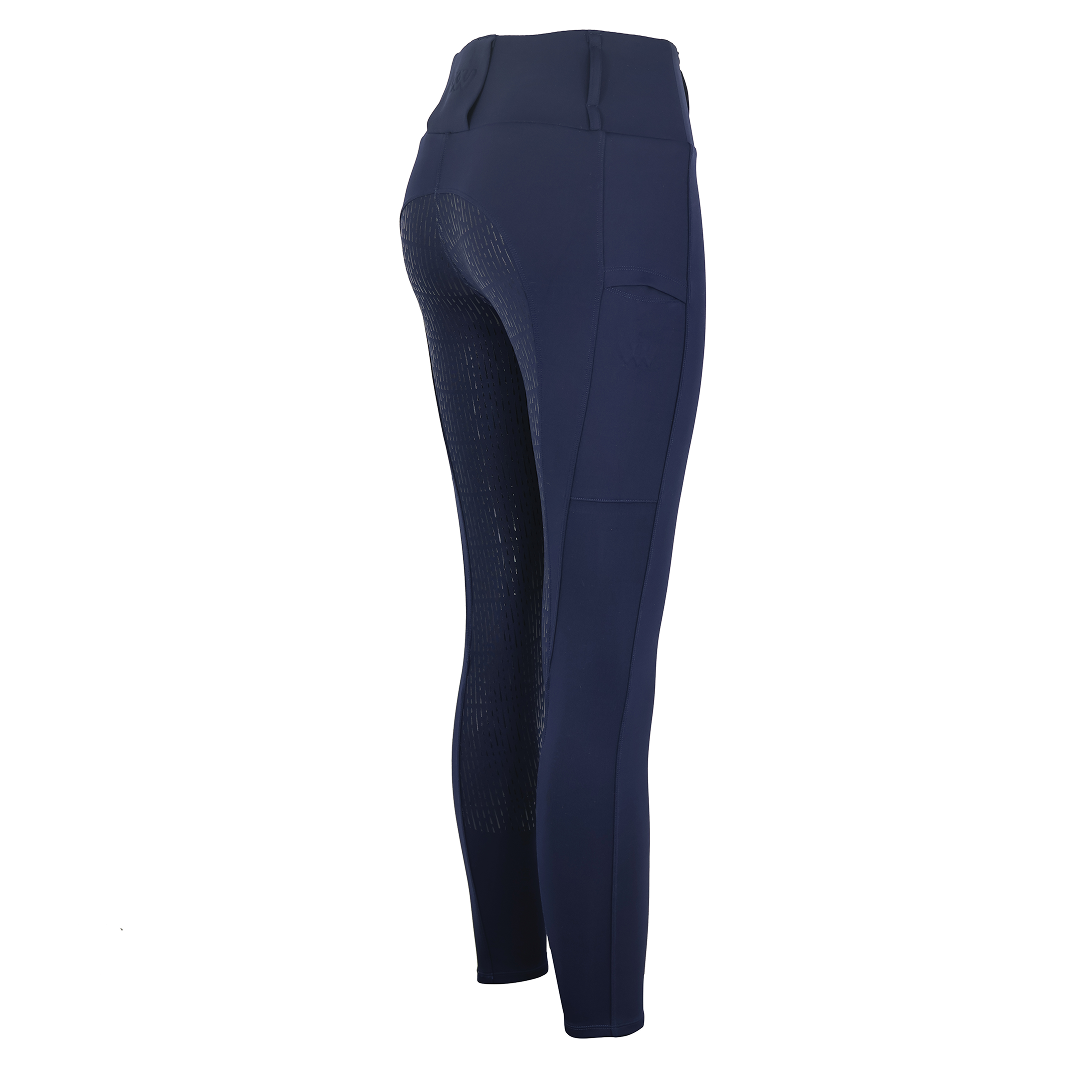 Woof Wear All Season Ladies Full Seat Riding Tights #colour_navy