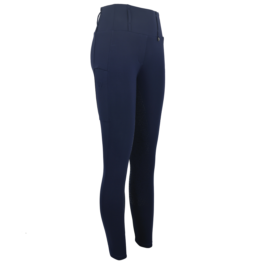 Woof Wear All Season Ladies Full Seat Riding Tights #colour_navy