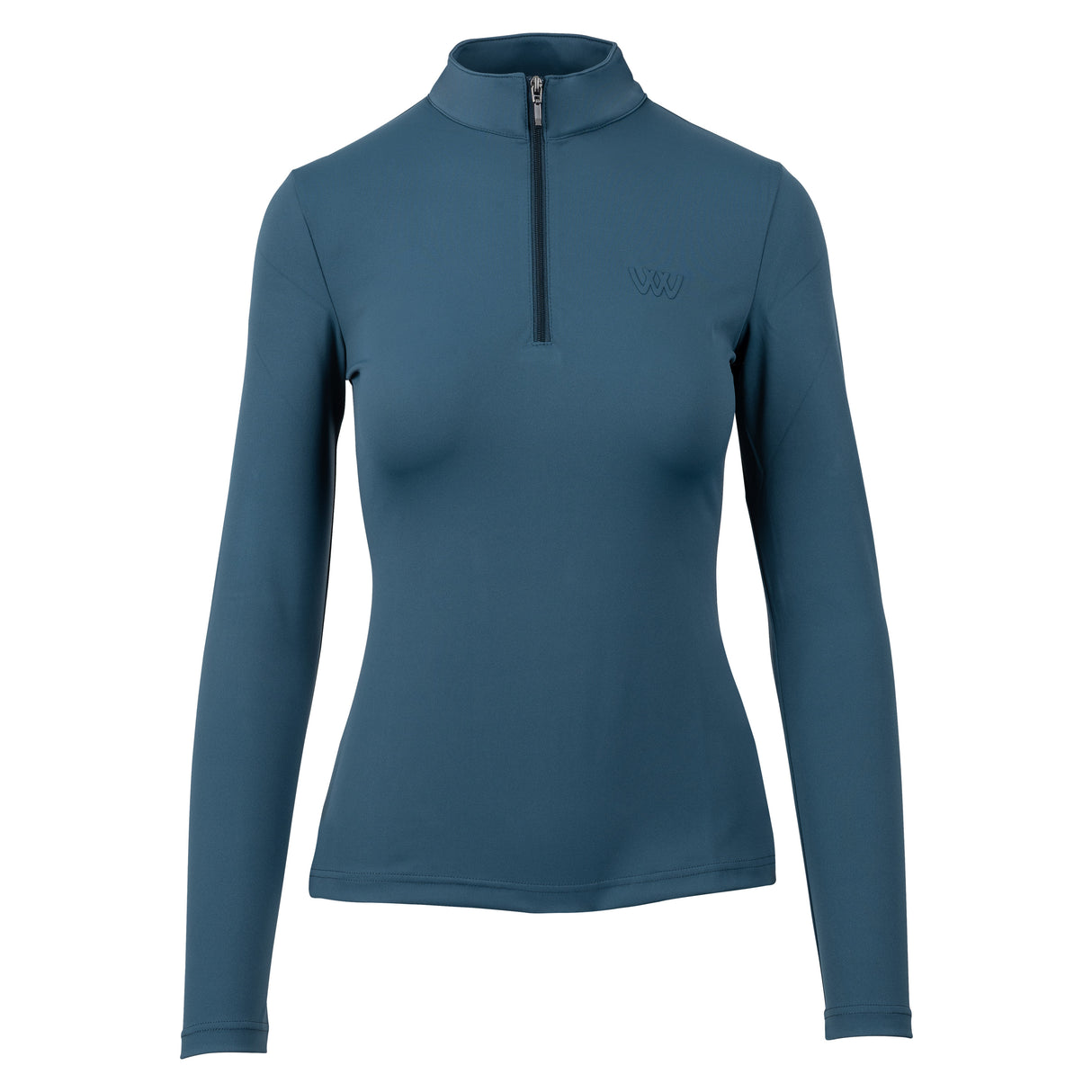 Woof Wear Ladies Long Sleeve Tech Riding Shirt #colour_petrol-blue