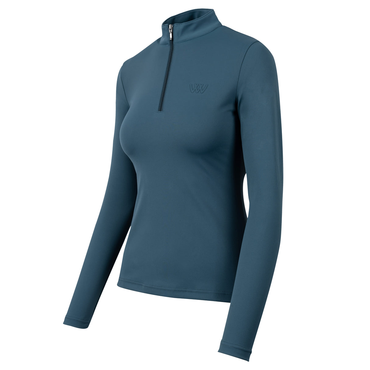 Woof Wear Ladies Long Sleeve Tech Riding Shirt #colour_petrol-blue