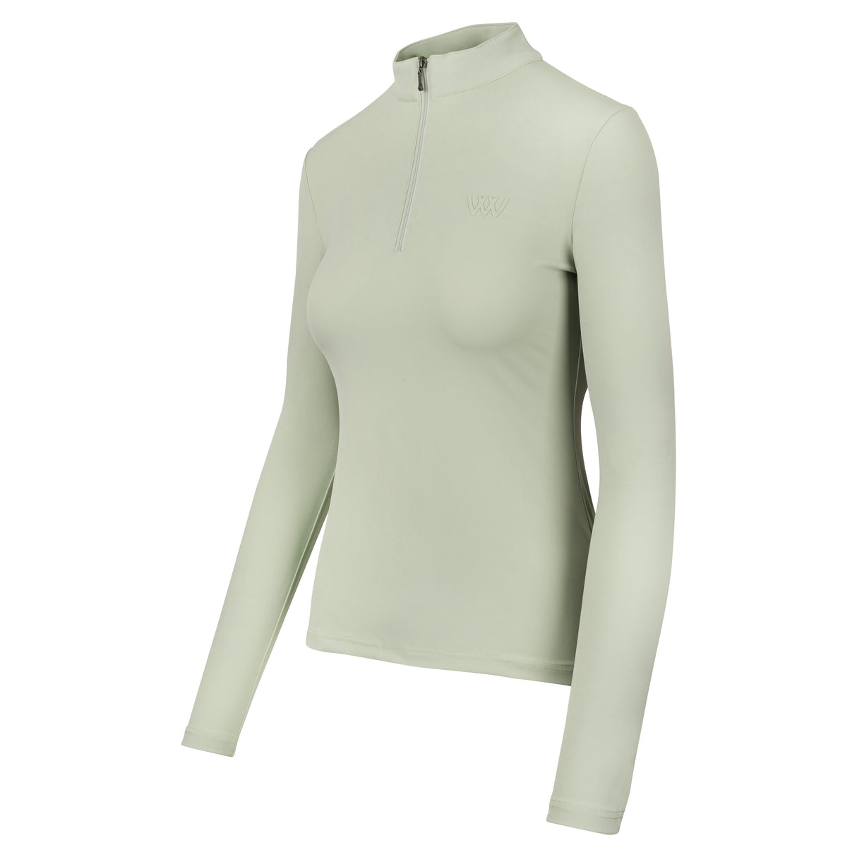 Woof Wear Ladies Long Sleeve Tech Riding Shirt #colour_sage-green
