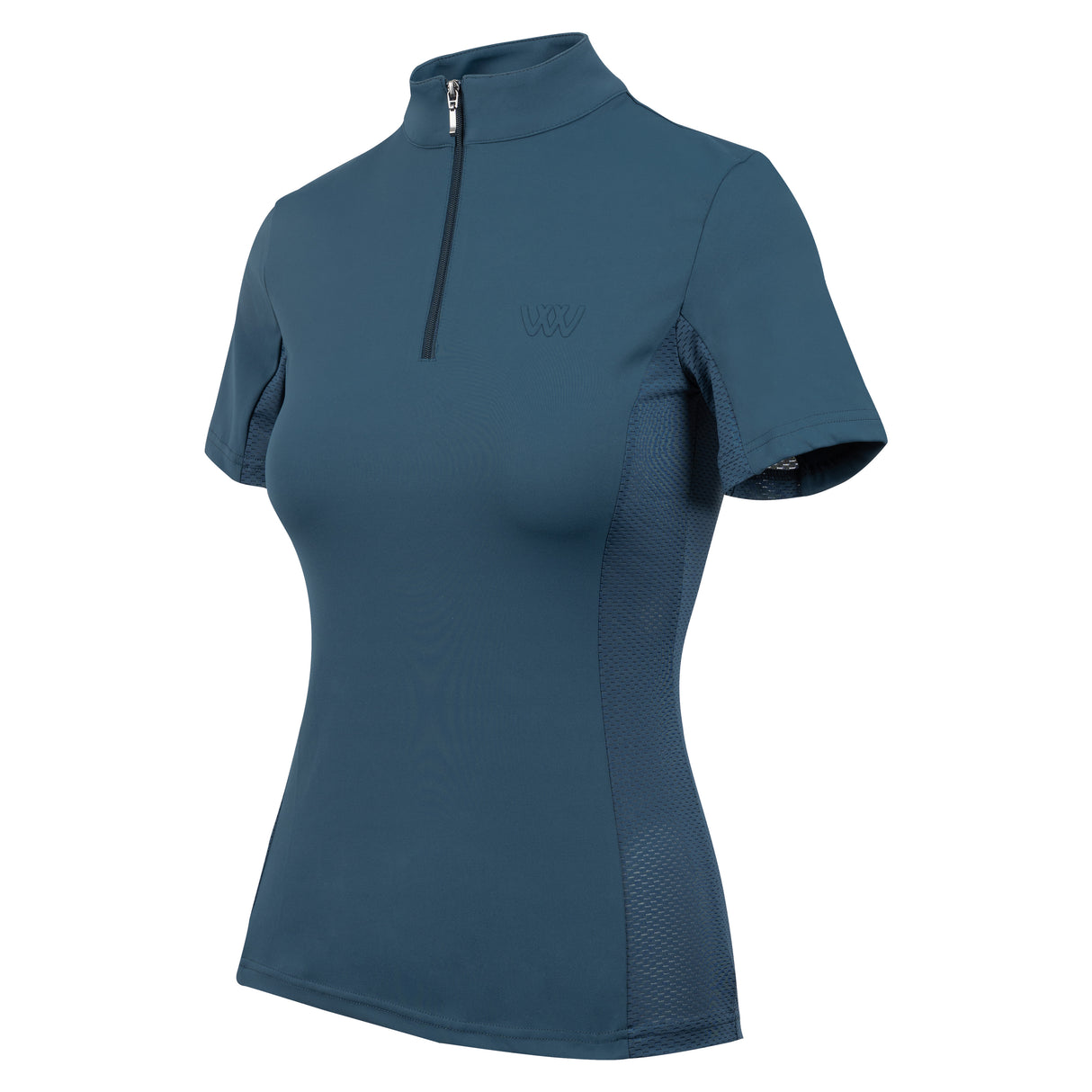 Woof Wear Ladies Short Sleeve Tech Riding Shirt #colour_petrol-blue