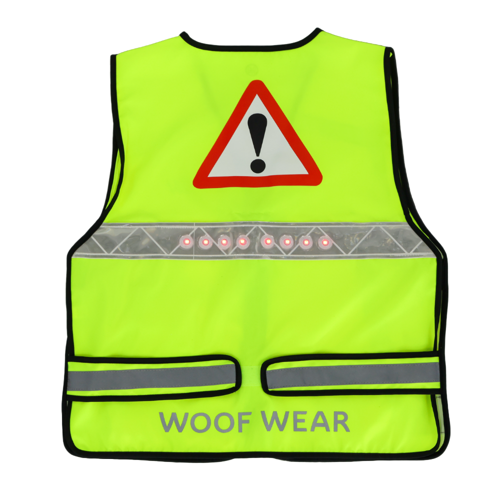 Woof Wear Adults LED Hi Vis Riding Vest #colour_hi-viz-yellow
