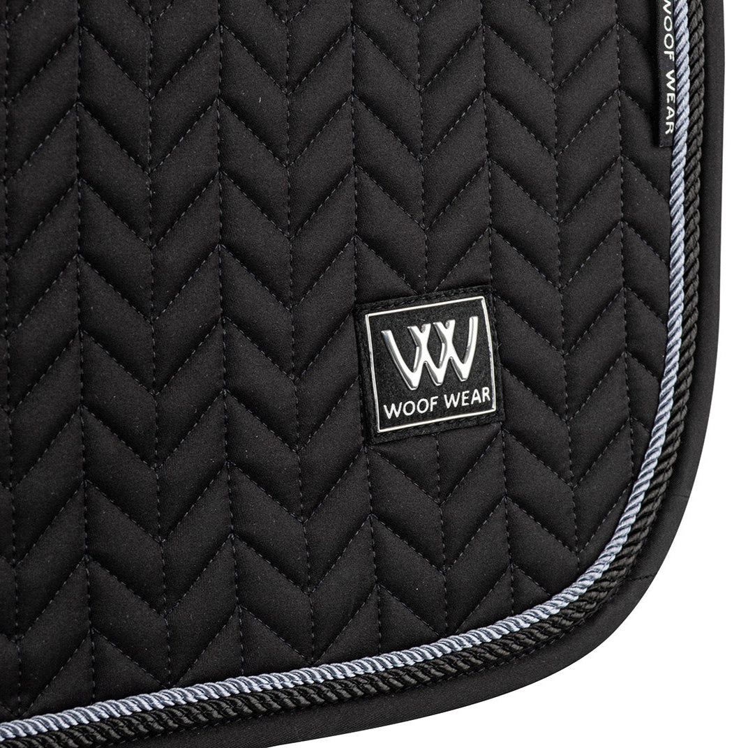 Woof Wear Herringbone Dressage Saddle Pad #colour_black