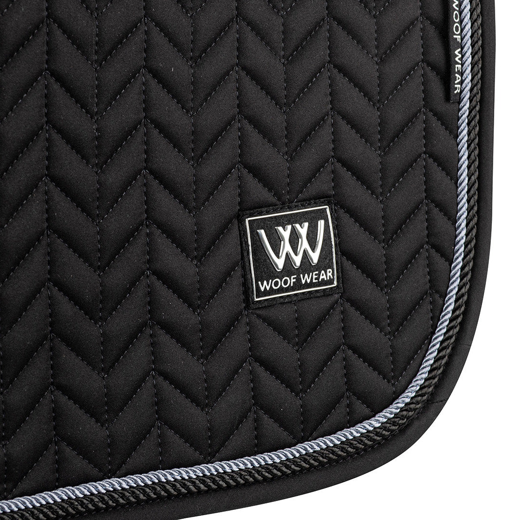 Woof Wear Herringbone Close Contact Saddle Pad #colour_black