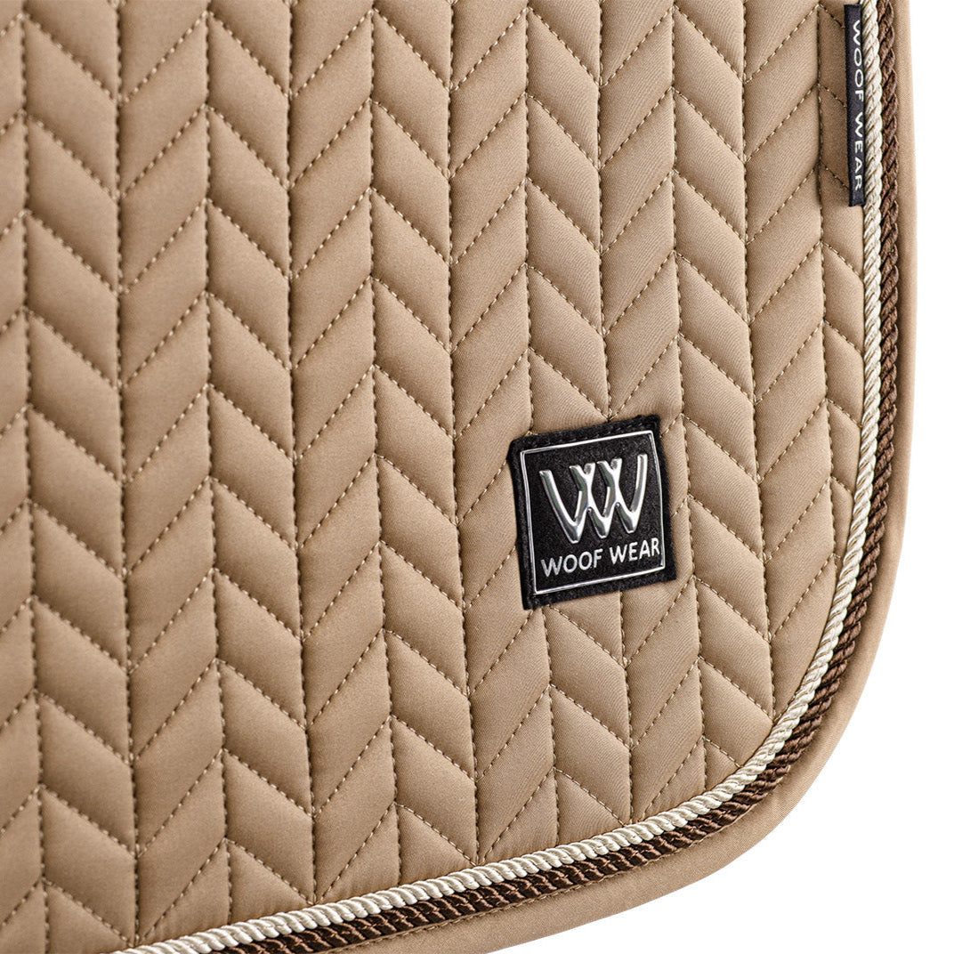 Woof Wear Herringbone Dressage Saddle Pad #colour_caramel