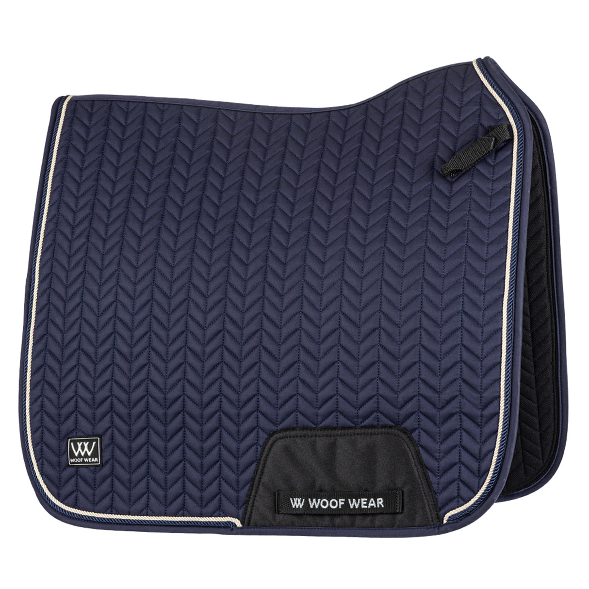 Woof Wear Herringbone Dressage Saddle Pad #colour_navy