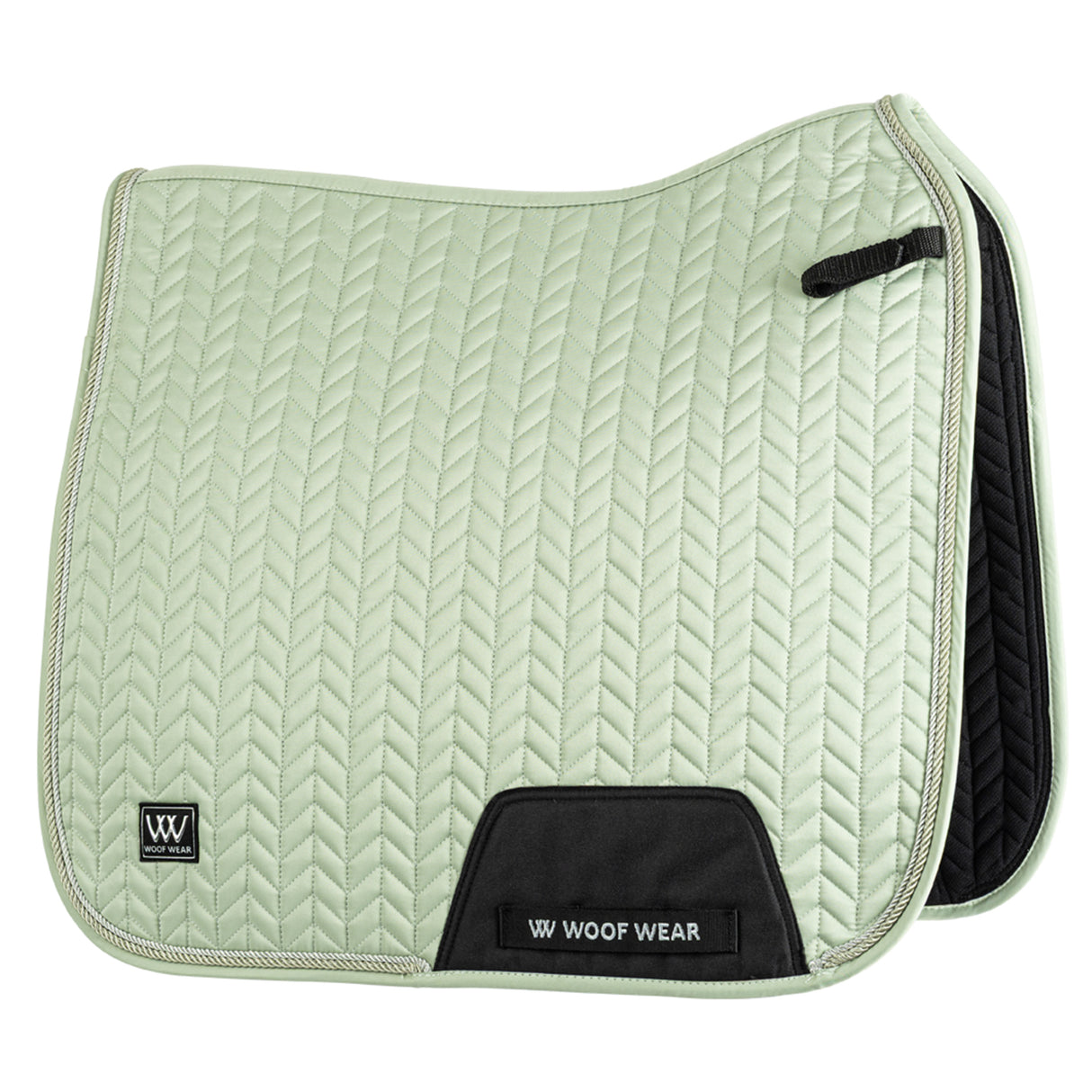 Woof Wear Herringbone Dressage Saddle Pad #colour_sage-green