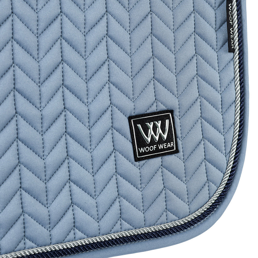Woof Wear Herringbone Dressage Saddle Pad #colour_steel-blue