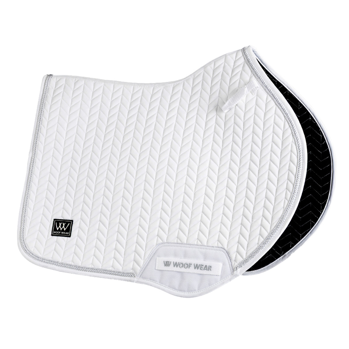 Woof Wear Herringbone Close Contact Saddle Pad #colour_white