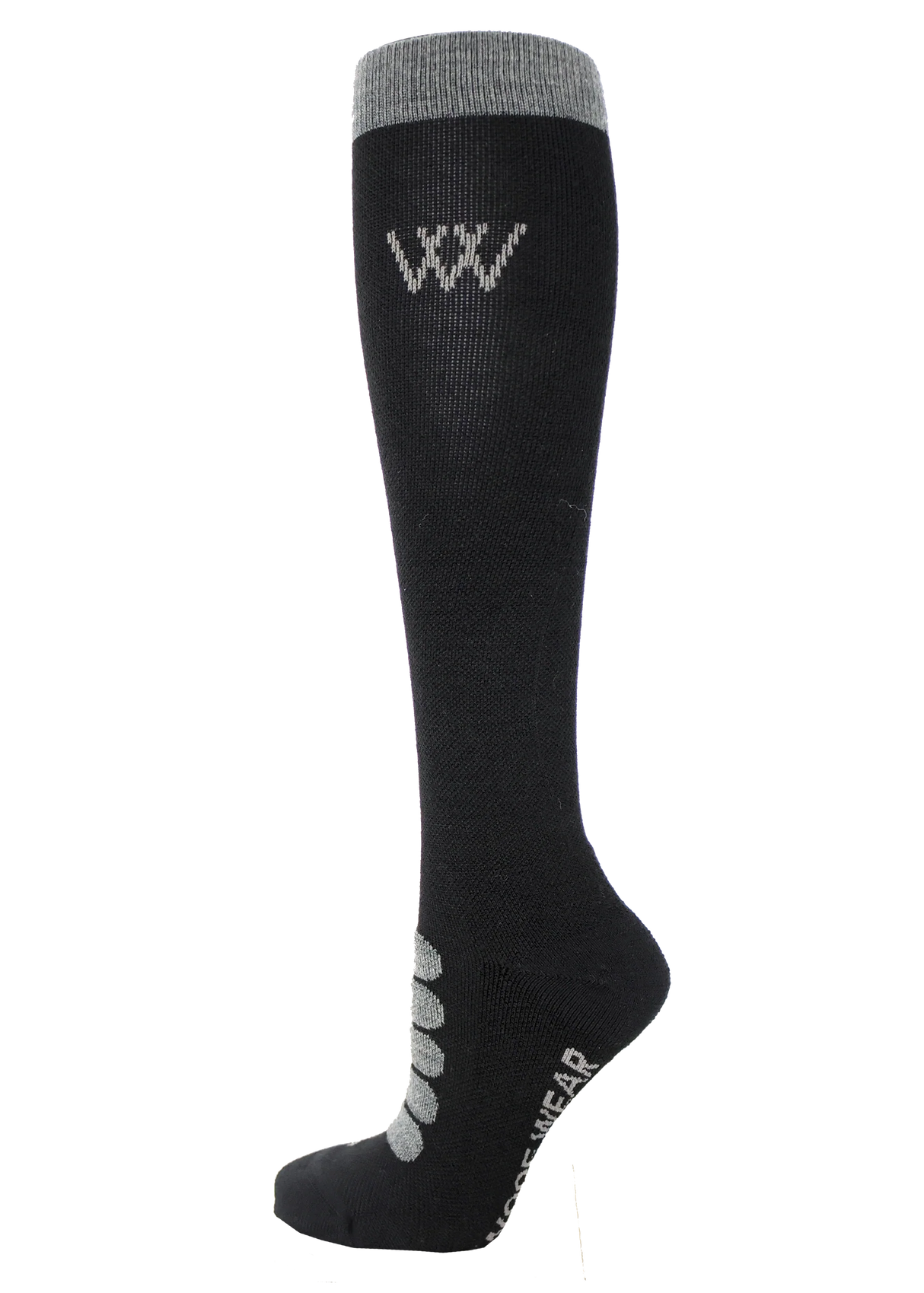 Woof Wear Long Winter Tech Riding Sock #colour_black-grey