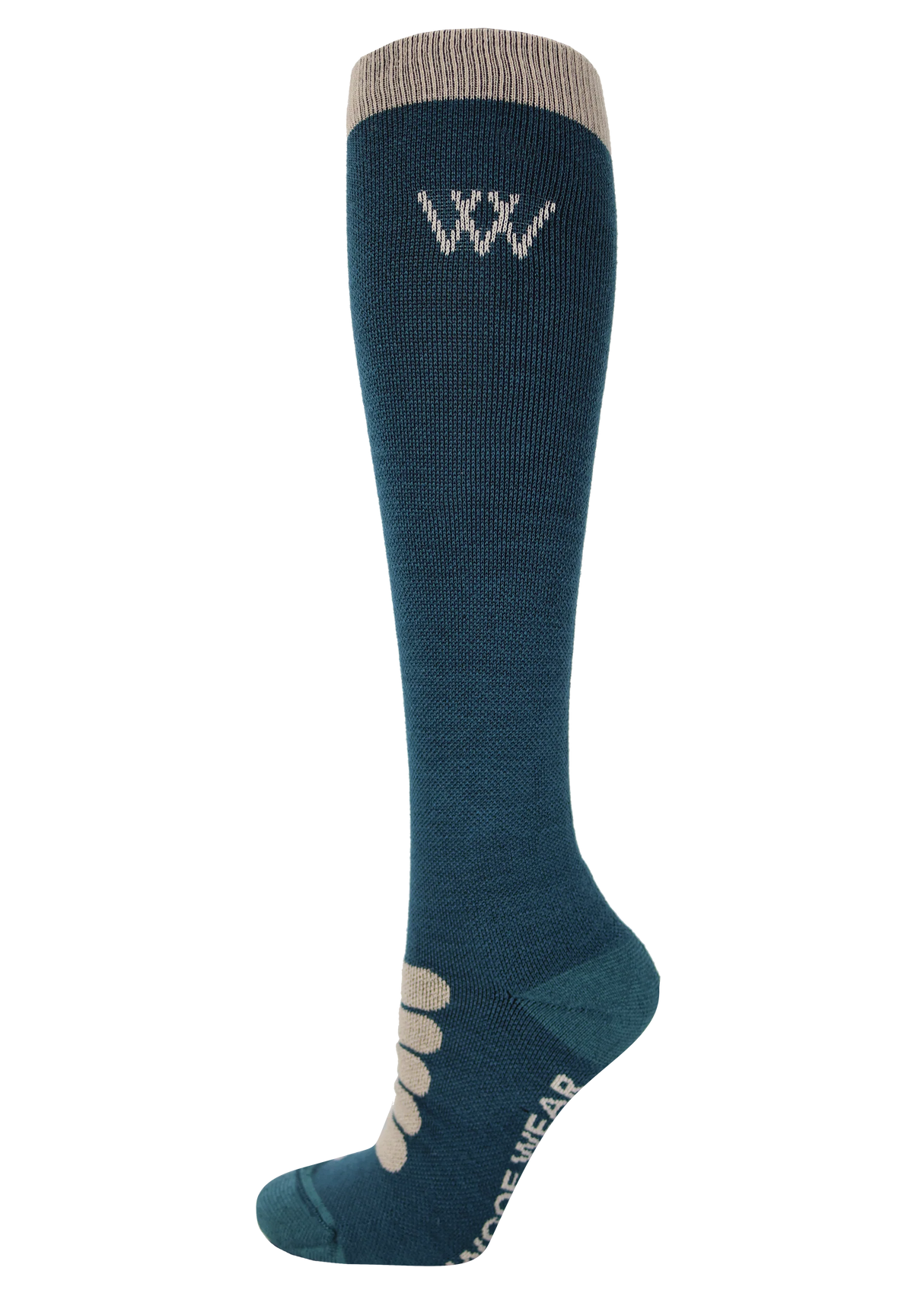 Woof Wear Long Winter Tech Riding Sock #colour_petrol-stone