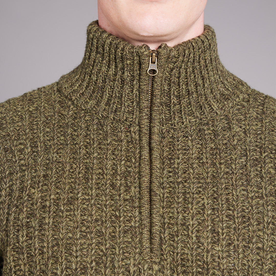 Toggi Wessex Chunky Men's Knit Sweater #colour_olive-green