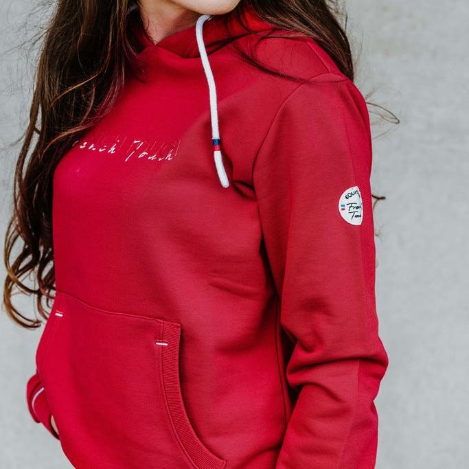 Equitheme Ladies Britney Hooded Sweater #colour_cherry