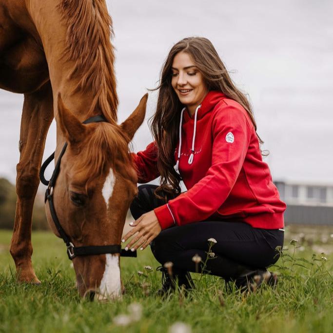 Equitheme Ladies Britney Hooded Sweater #colour_cherry