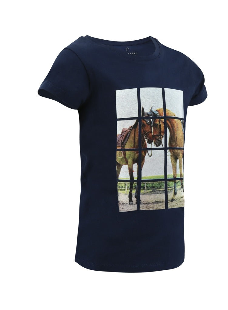 Equitheme Mia Children's T-Shirt #colour_navy